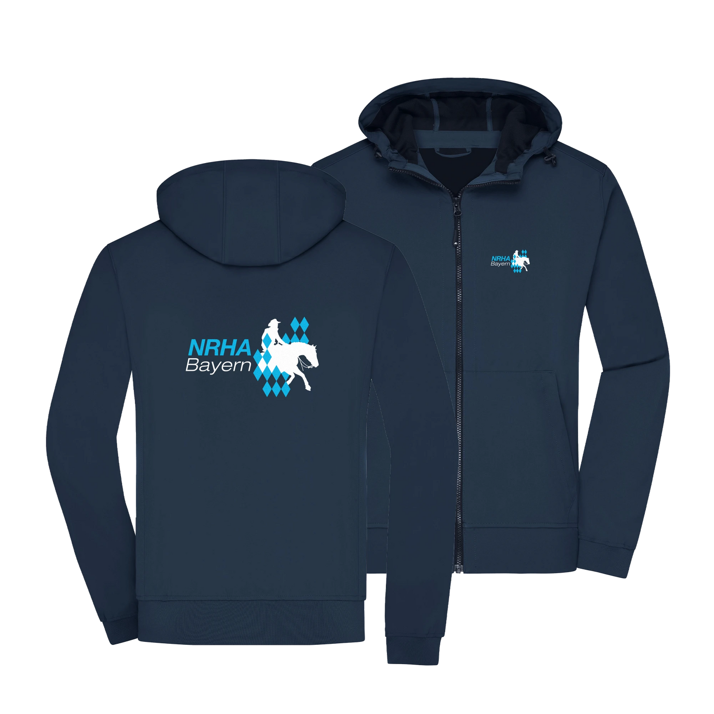 Herren Softshell Jacke - Logo NRHA Regio Bayern