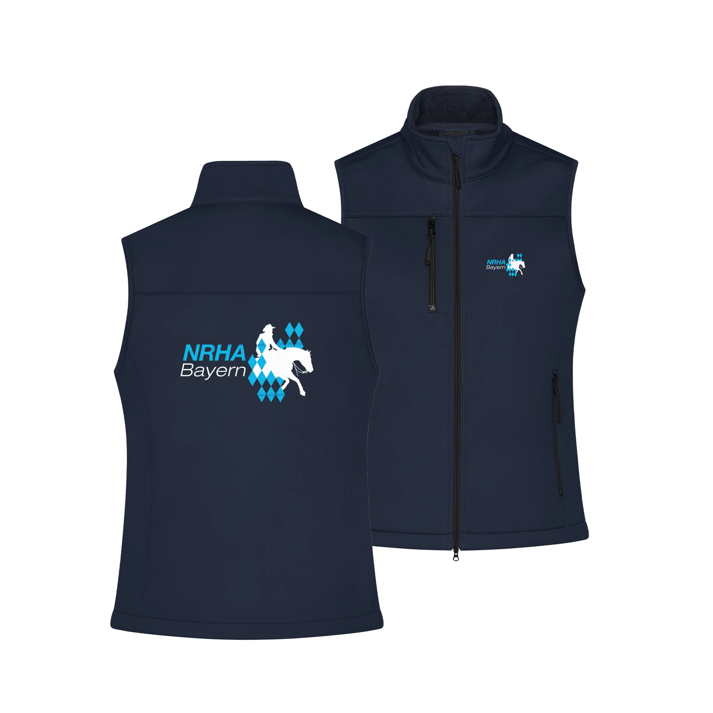 Damen Softshell Weste - Logo NRHA Regio Bayern
