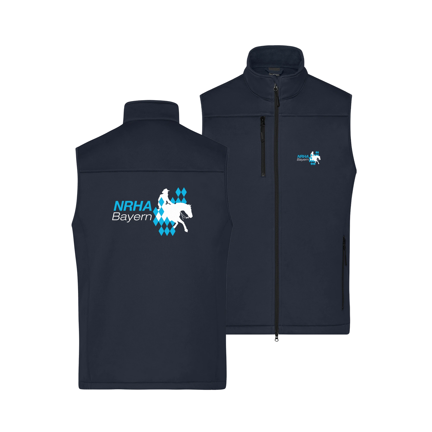 Herren Softshell Weste - Logo NRHA Regio Bayern